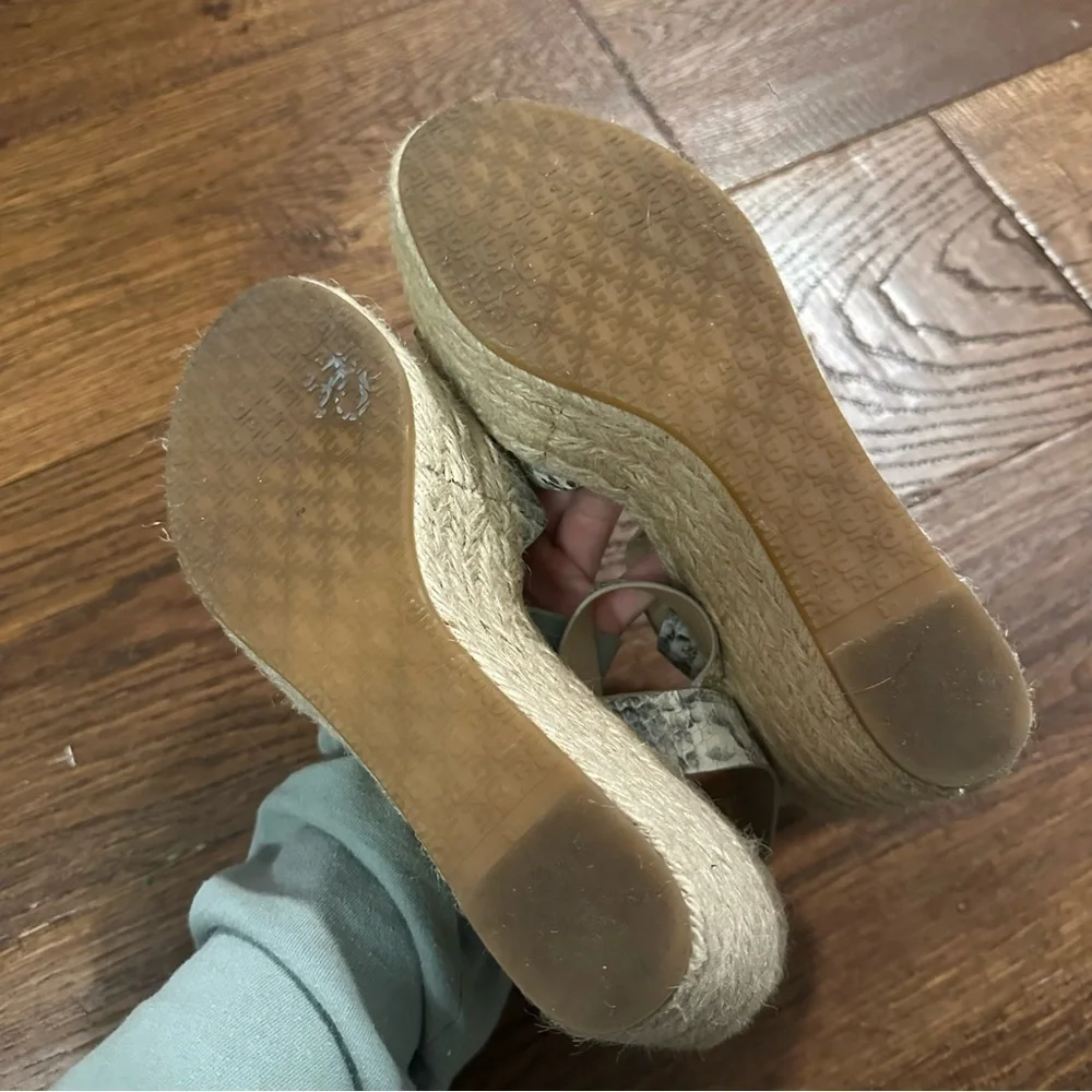 Sam Edelman Platform Espadrille Sandal Maura Snake Skin 8.5 Like New